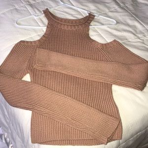 Cold shoulder sweater